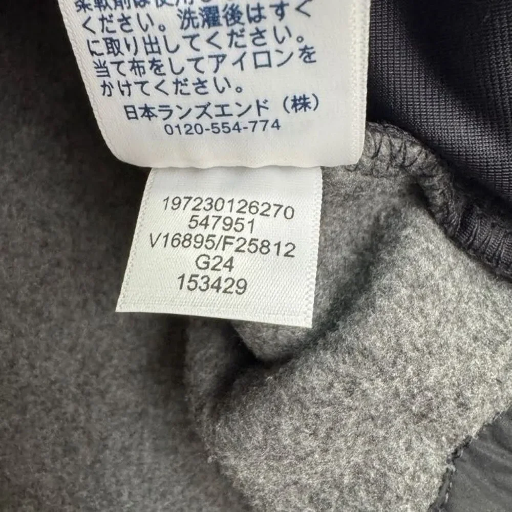 Lands' End Button Down Fleece Shirt Shacket Mens XXL Tall Gray Pockets Outdoor